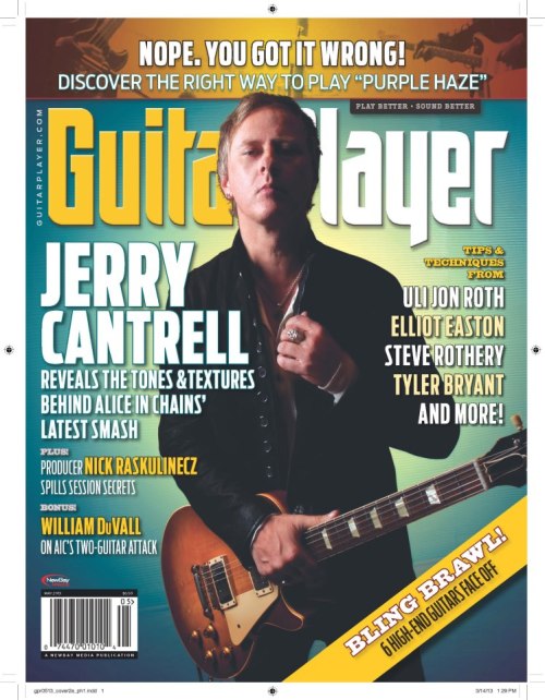 Sneak preview of Jerry Cantrell&#8217;s May 2013 Guitar Player cover