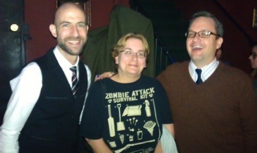 photo of me with Cecil Baldwin and Jeffrey Cranor at the LA show