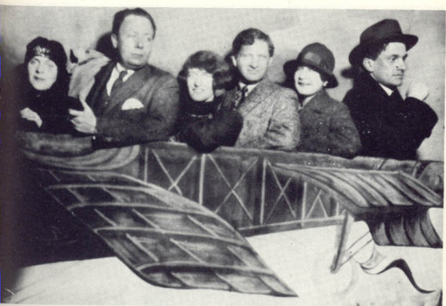 Elsa Triolet, Robert  Delaunay, Claire &amp; Yvan Goll, Valentine Khodassevitch, Maiakowski - photo from the happier days of early surrealism, before Breton accused Goll in the 1st Surrealist Manifesto (1924) of traditionalism and too direct an adherence to Apollinaire&#8217;s ideas. (Apparently Goll and Breton even had a little fist fight at a dance performance) Many years later Paul Celan ran afoul of Claire Goll who accused him of systematic plagiarism of her late husband Yvan Goll&#8217;s (d. from leukemia, 1950) work. This put additional strain on Celan&#8217;s fragile mind and was instrumental in driving him to suicide in 1970&#8230; Ina Hartwig: &#8220;But Celan is utterly defenceless against the attacks of his critics and at the same time, hugely demanding of his friends - cumulating in the Goll affair. Yet even in its darkest hour, Celan undoubtedly received support from Bachmann, Marie Luise Kaschnitz and others. They published a letter to the &#8220;Neue Rundschau&#8221; in response to the untenable charges of plagiarism which Claire Goll, herself of Jewish origin, maliciously put about in the world, saying that Celan had helped himself poetically to the work of her deceased husband, Ivan Goll. For Celan, this was a traumatic compounding of his persecution complex.&#8221;