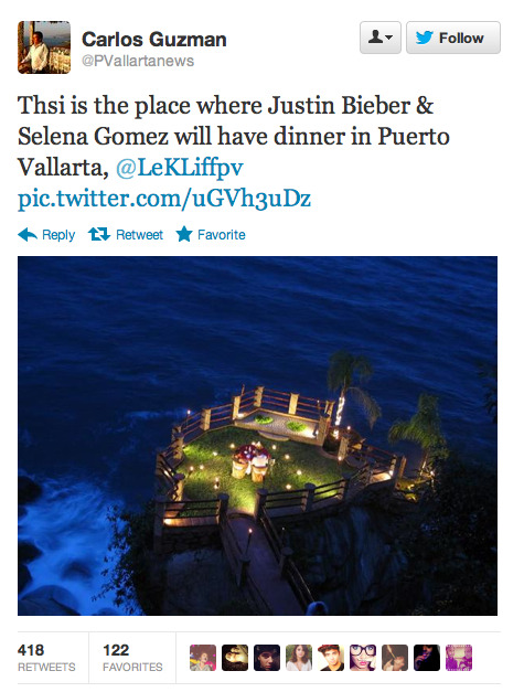 

This is possibly one of the places Selena Gomez and Justin Bieber will have their romantic diners in Puerto Vallarta - Mexico.

