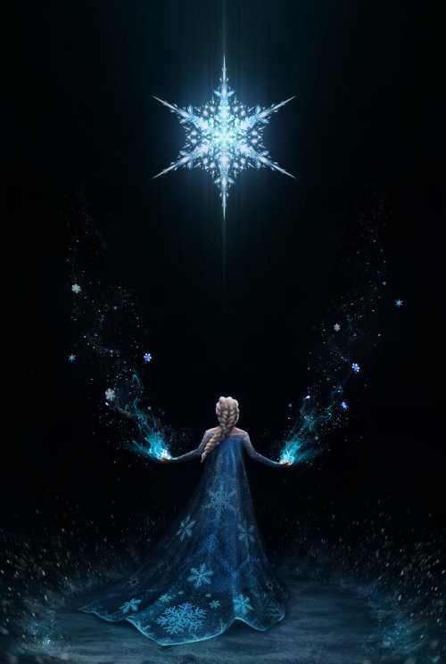 kioewen:  Frozen by Westling Elsa gazing up at a snowflake-crystal star in the sky — ever a Yuletide symbol.  O Star of wonder, star of nightStar with royal beauty brightWestward leading, still proceedingGuide us to thy Perfect Light  Merry Christmas to all. (My own extended review of Frozen appears [here].) 