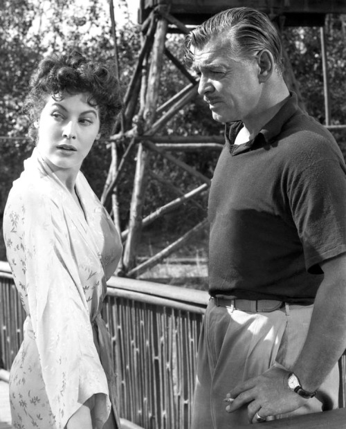Ava Gardner and Clark Gable in &#8216;Mogambo&#8217;, 1953.