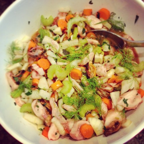 This is what became of the #octopus - salad #recipe from #JamiesItaly