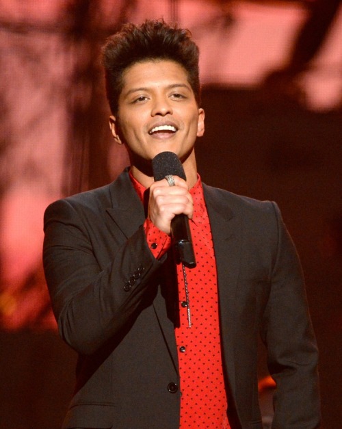 Bruno Mars onstage on the 56th Annual GRAMMY Awards on Jan. 26 in Los Angeles HQ