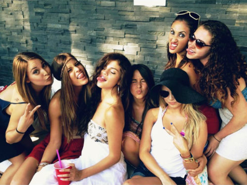 Selena with friends (July 4)