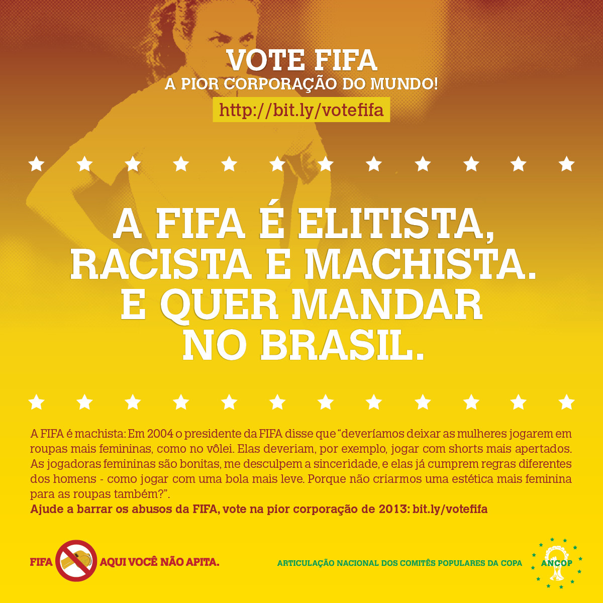 Roupas mais femininas? FIFA, aqui o machismo não apita! VOTE: http://bit.ly/votefifa