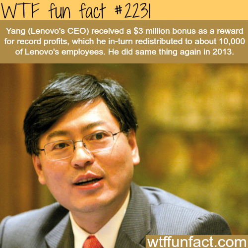 Yang (lenovo&#8217;s CEO) people&#8217;s fact - WTF fun facts