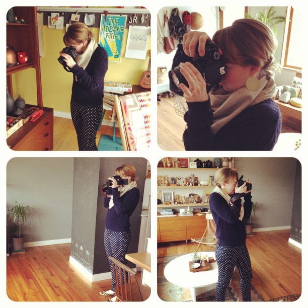 andie shooting a house tour for Apartment Therapy in Ladies and Gentlemen home
