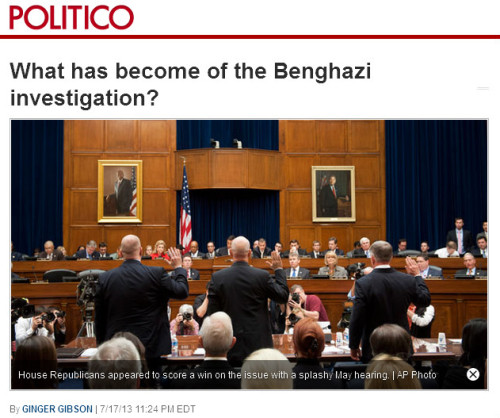 Politico - What has become of the Benghazi investigation?