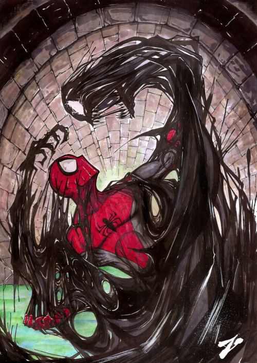 Spidey vs Symbiote by Zuleta Miguel