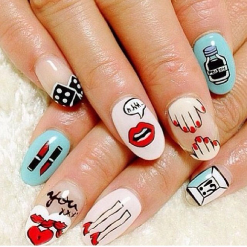 Happy Sunday Ladies! What do you think of this funky nail-art?...
