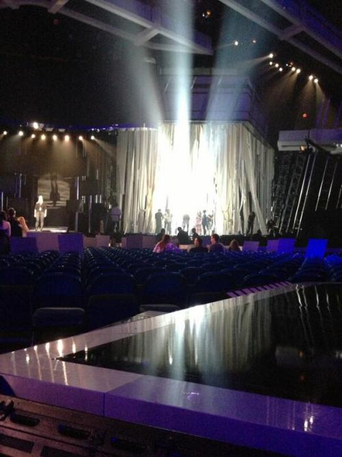 @BertShowBert: Rehearsal shot of @selenagomez at Billboard Music Awards. You’ll love her performance on Sunday night. @TheBertShow 