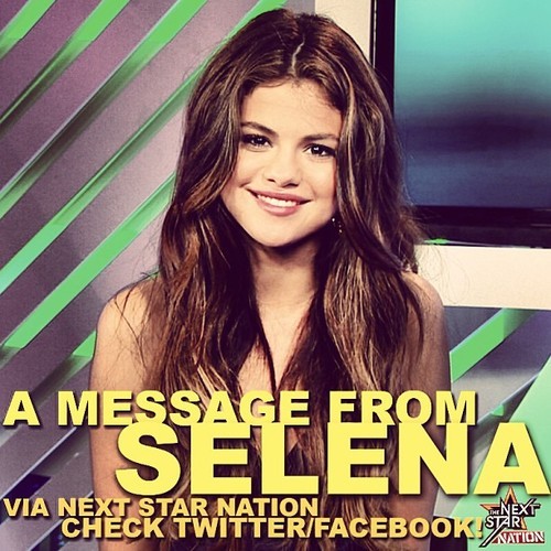 @thenextstarytv: #NextStarNation Did you check out the message from @SelenaGomez? Do it! #TNS6 