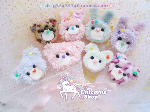 stuffed animal hair clips click for source