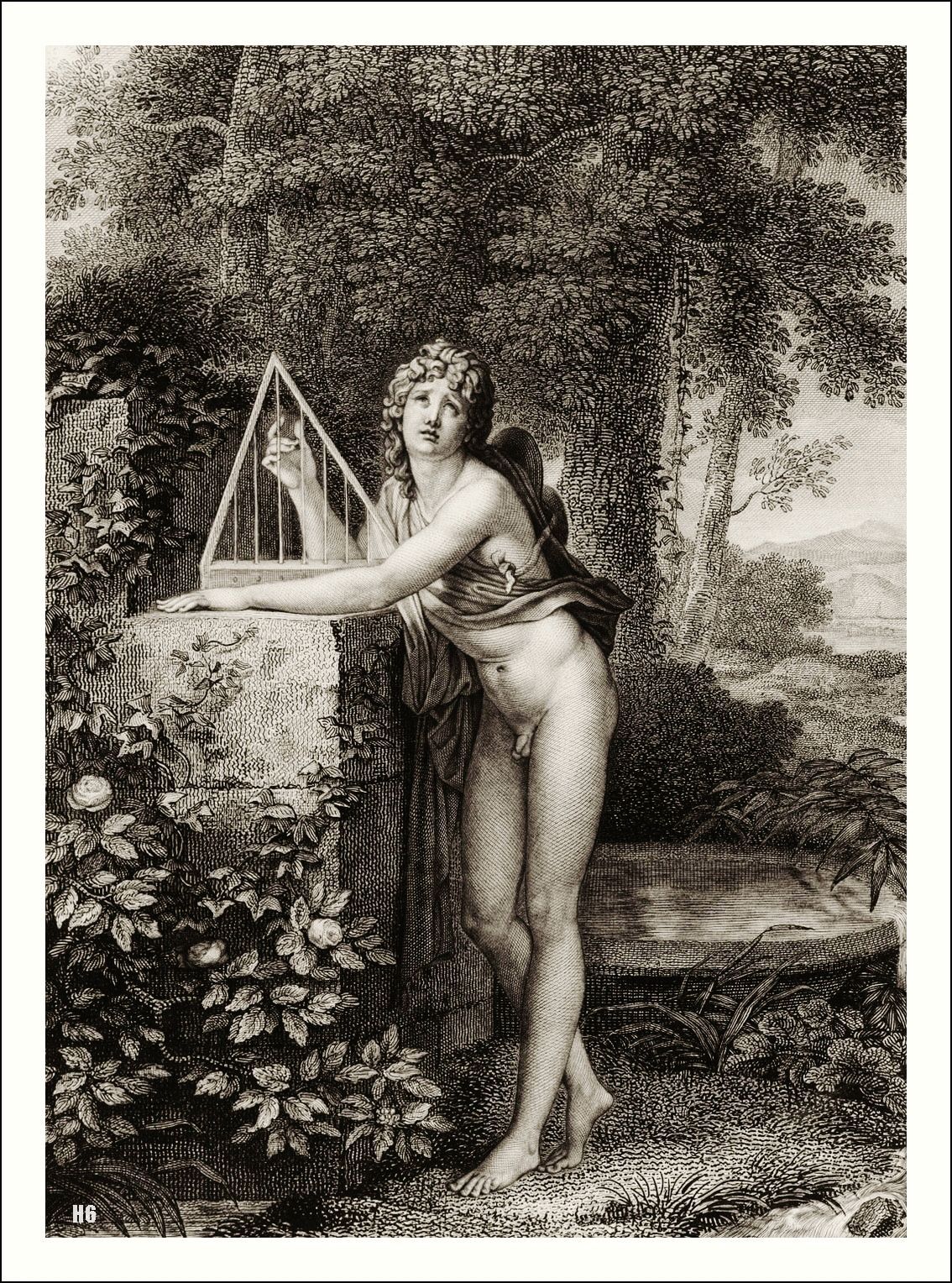 Illustration from Virgil&#8217;s Aeneid. 1829.  Anne Louis de Roussy Trioson. French 1767-1824. engraving.
http://hadrian6.tumblr.com