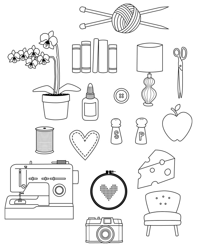 assemble crafting rubber stamps images