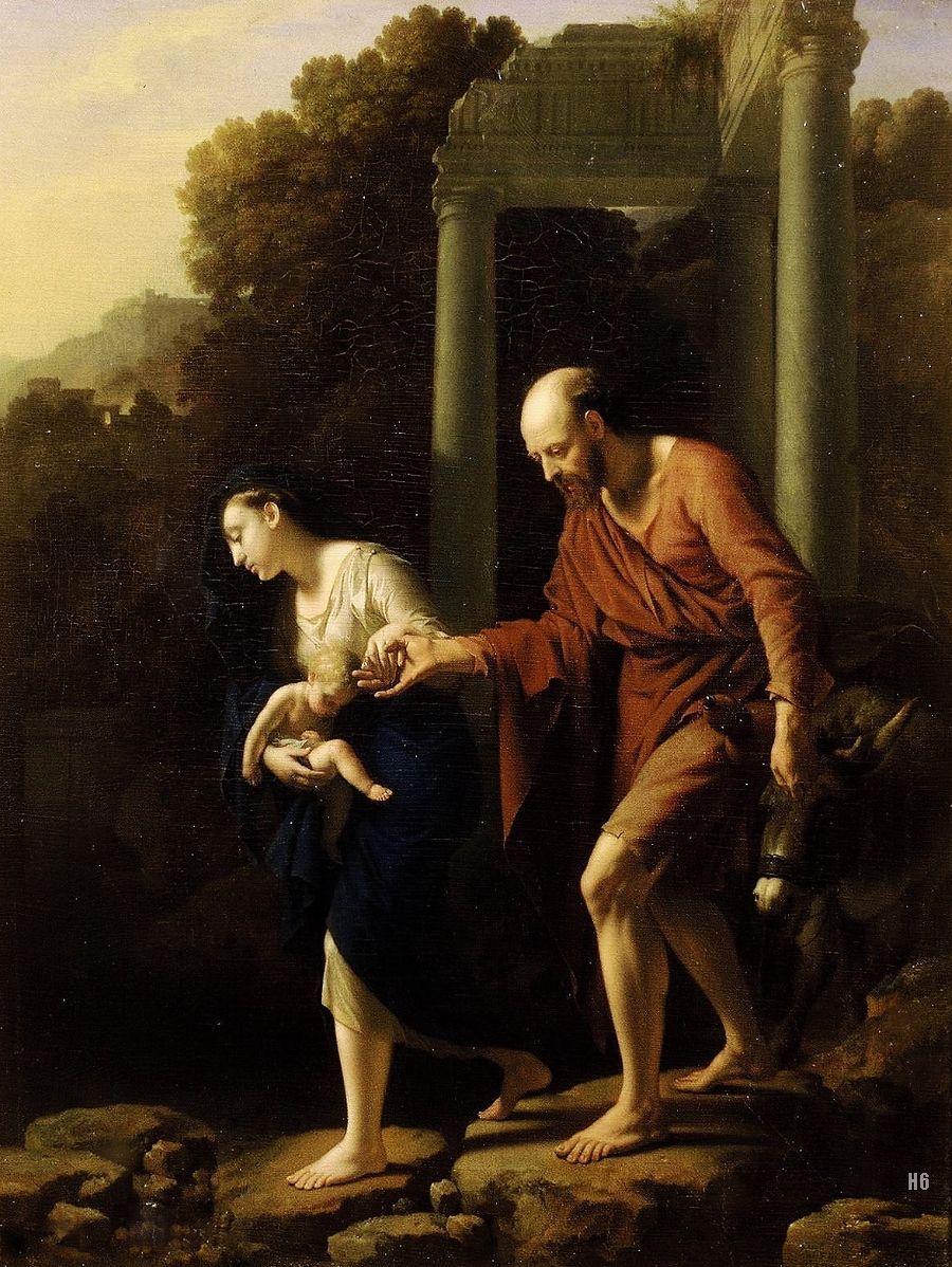 The Flight into Egypt. 1710. Adriaen Van der Werff. Dutch 1659-1722. oil/canvas. http://hadrian6.tumblr.com