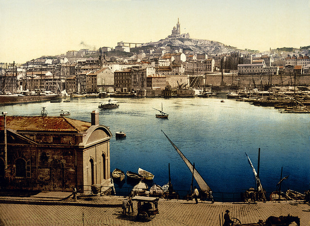 | ♕ | Vieux-Port, Marselha - ca.  1895 | por trialsanderrors | via ysvoice