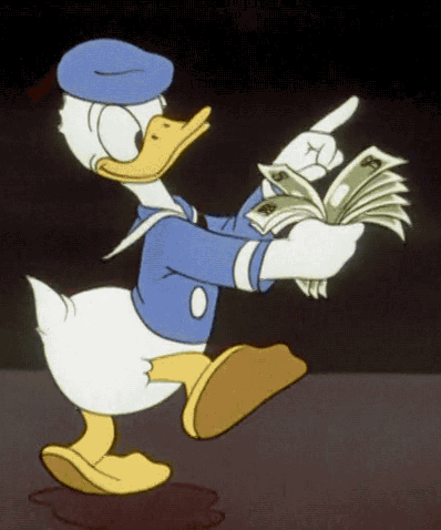 gif funny disney money donald duck all-things-disney-gifs •