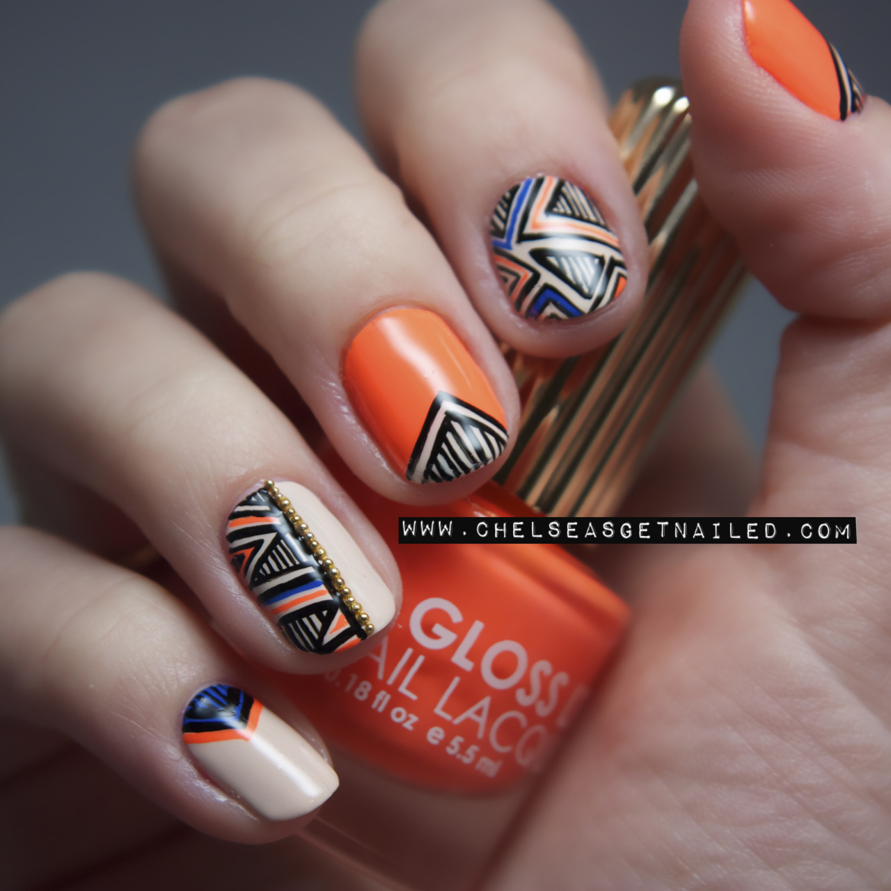 New nail design up on the blog!Used OPI, Floss Gloss, Cult Nails, and ...