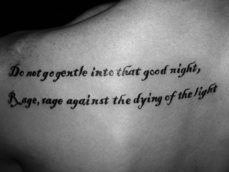 burn tattoos. Contrariwise: Literary Tattoos