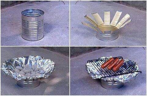 

DIY Grill Out Of A Tin Can


