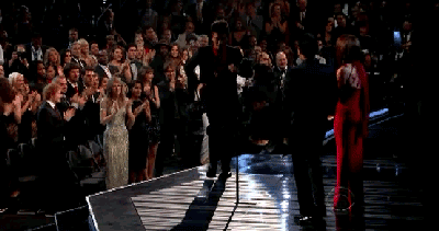 dailydot:  Bruno Mars doing a little dance on his way to a Grammys win