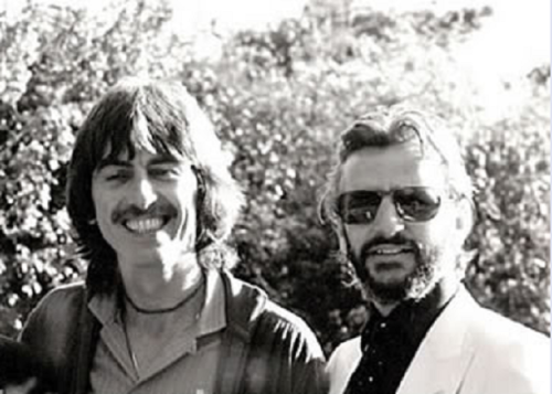 May 19,1979 George Harrison poses with Ringo Starr at Eric &amp; Pattie Boyd Clapton&#8217;s wedding reception at Hurtwood Edge The invitation that was sent out read: “Me and the Mrs got married the other day but that was in America so we’ve decided to have a bash in my garden on Saturday, May 19 about 3pm for all our mates here at home. If you are free, try and make it, it’s bound to be a laugh.”