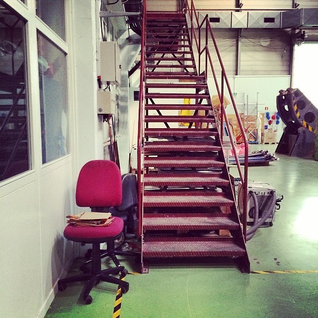 #lonelychairsatcern chair close to the stairs #b186 #CERN
