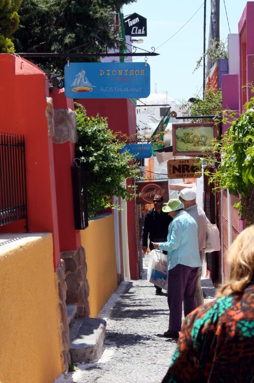 A side street in Santorini.