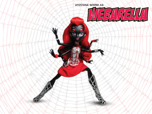 If we’ve learned anything from the halls of Monster High, it’s that secrets can’t stay locked in the coffin for long, ghouls.
Without further spin… Wydowna Spider as Power Ghoul (and epic arachne), Webarella!