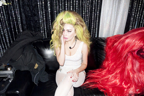 Lady Gaga after the last performance at Roseland.