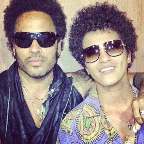@lennykravitz: Backstage with Lil’ Brother #BrunoMars. Los Angeles.