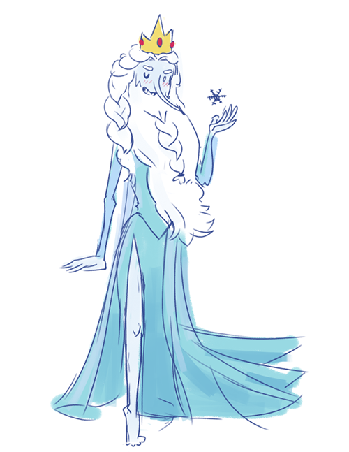 Adventure Time i'm sorry my doodles ice king frozen one of those times where you think oh no i'm not going to draw THAT and then you immediately draw it 