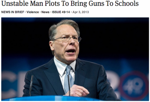 Onion - 'Unstable Man Plots To Bring Guns To Schools'