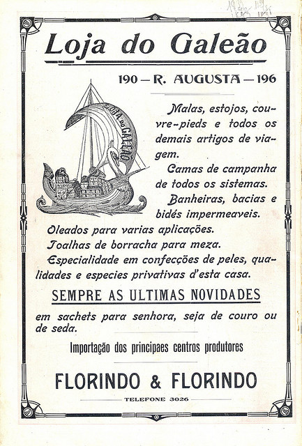 Ilustração Portugueza, No. 482, May 17&#160;1915 - back cover on Flickr.

Carregar na imagem para ver em tamanho 1545 x 2285.
Na contra-capa, publicidade à Loja do Galeão.