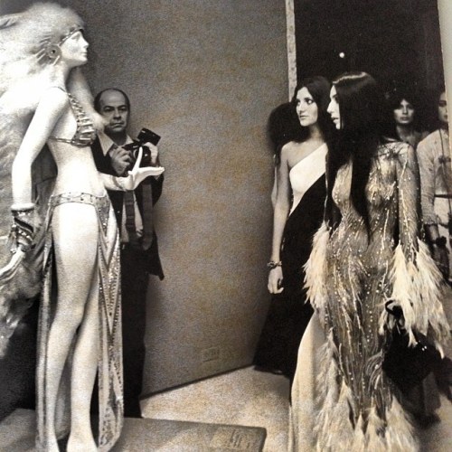 Her Highness in Bob Mackie at the Met Gala 1974.