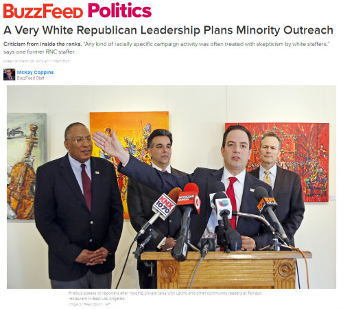 Buzzfeed - 'A Very White Republican Leadership Plans Minority Outreach'