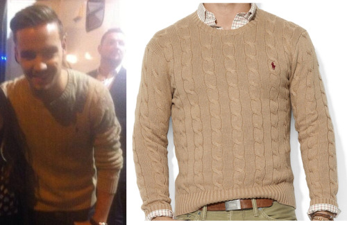 Liam wore this jumper when at the X Factor studios in London (17th November 2013)
Ralph Lauren - £87