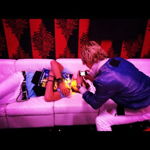 Ross taking pic of Rocky!