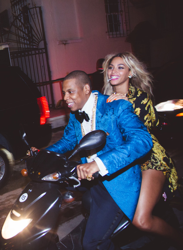 Alas, Jay-Z and Beyonce probably won't be making a moto entrance for their Grammys performance. (gotmelookingsocrazyrightnow/Tumblr)