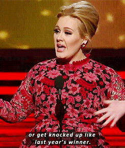 gif Adele grammys Skyfall grammy awards femalepop â€¢