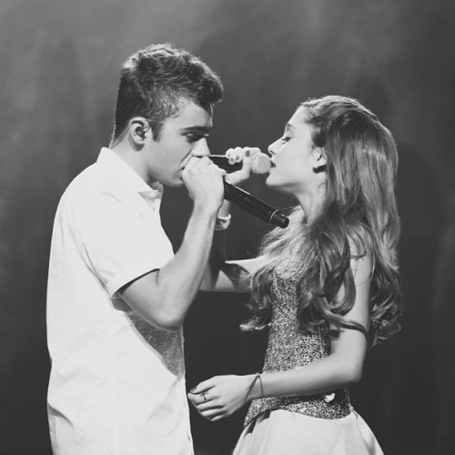 @jonescrow: @nathansykes &amp; @arianagrande singing Almost Is Never Enough #listeningsessions