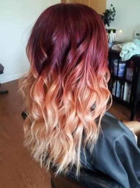 Red Blonde Ombre Hair Color