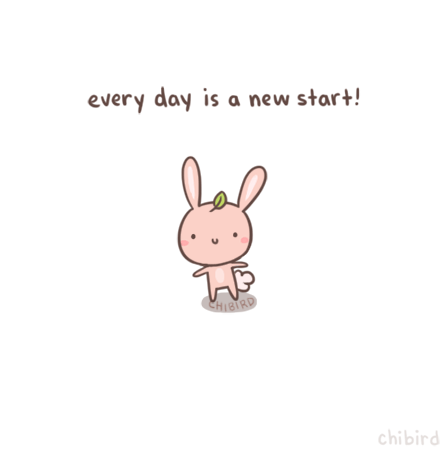 Thank you all for your lovely support yesterday. Here&#8217;s a cheery bunny with a new leaf on its head. &gt;u&lt; It&#8217;s never too late to become happier or healthier or anything. I&#8217;ve almost finished responding to the replies (though a few of you don&#8217;t have your ask boxes open oh no!) and will be moving on to the inbox asks!