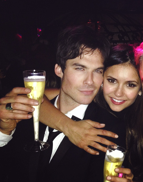 thevampirediaries:


Ian &amp; Nina at the After-Party (January 9, 2013)

