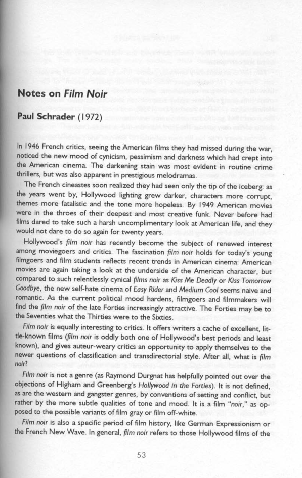 Paul Schrader: Notes on Film No...