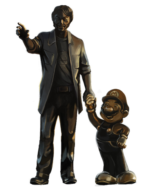 disney disneyland nintendo mario Walt Disney digital statue school work shigeru miyamoto 