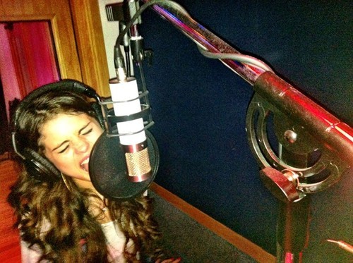 Selena Gomez in the studio