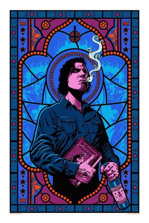 New Mark Lanegan poster, entitled The Night Porter, by Justin Hampton. Info here.